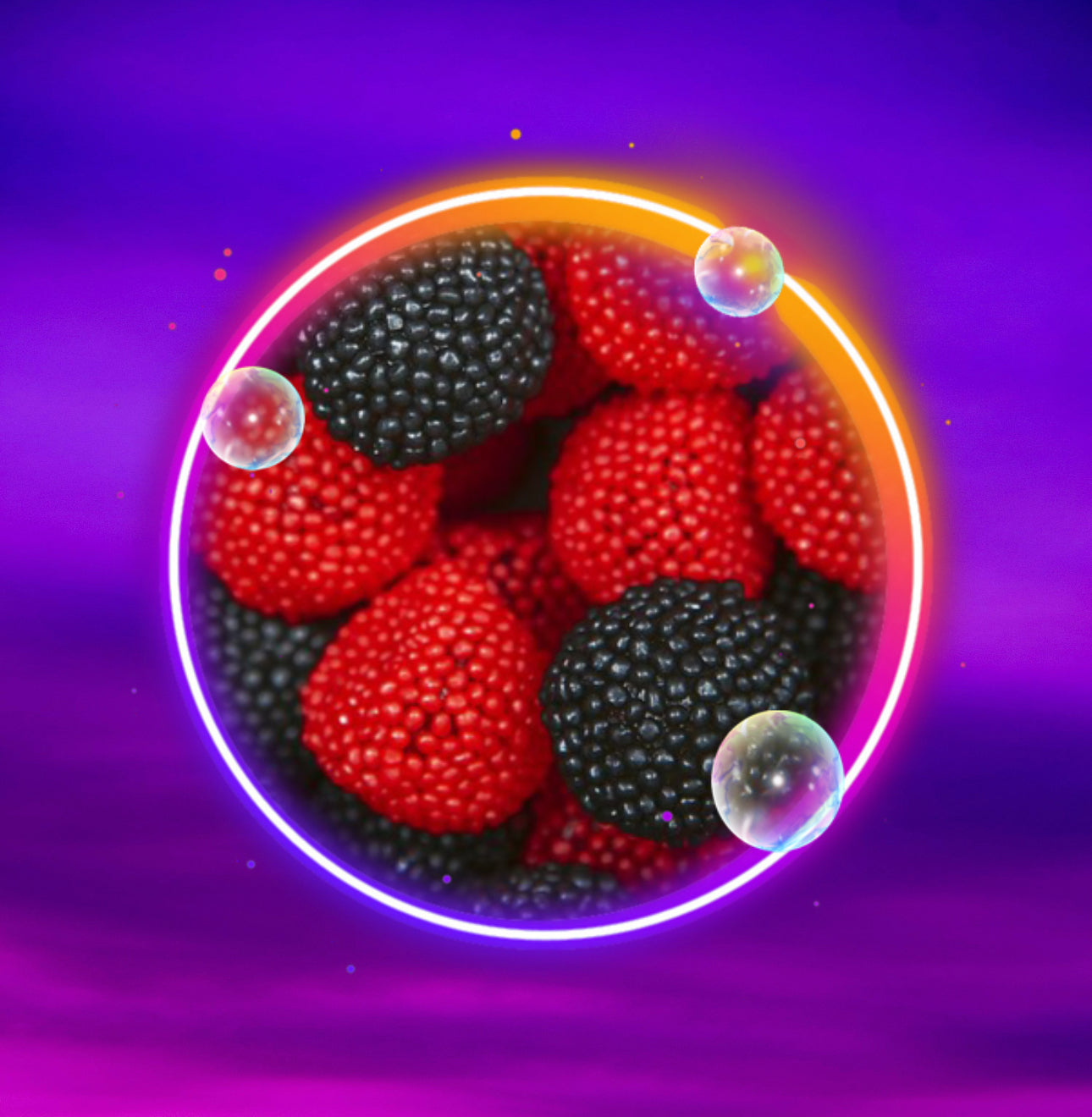 Mûres perlées rouge & noir